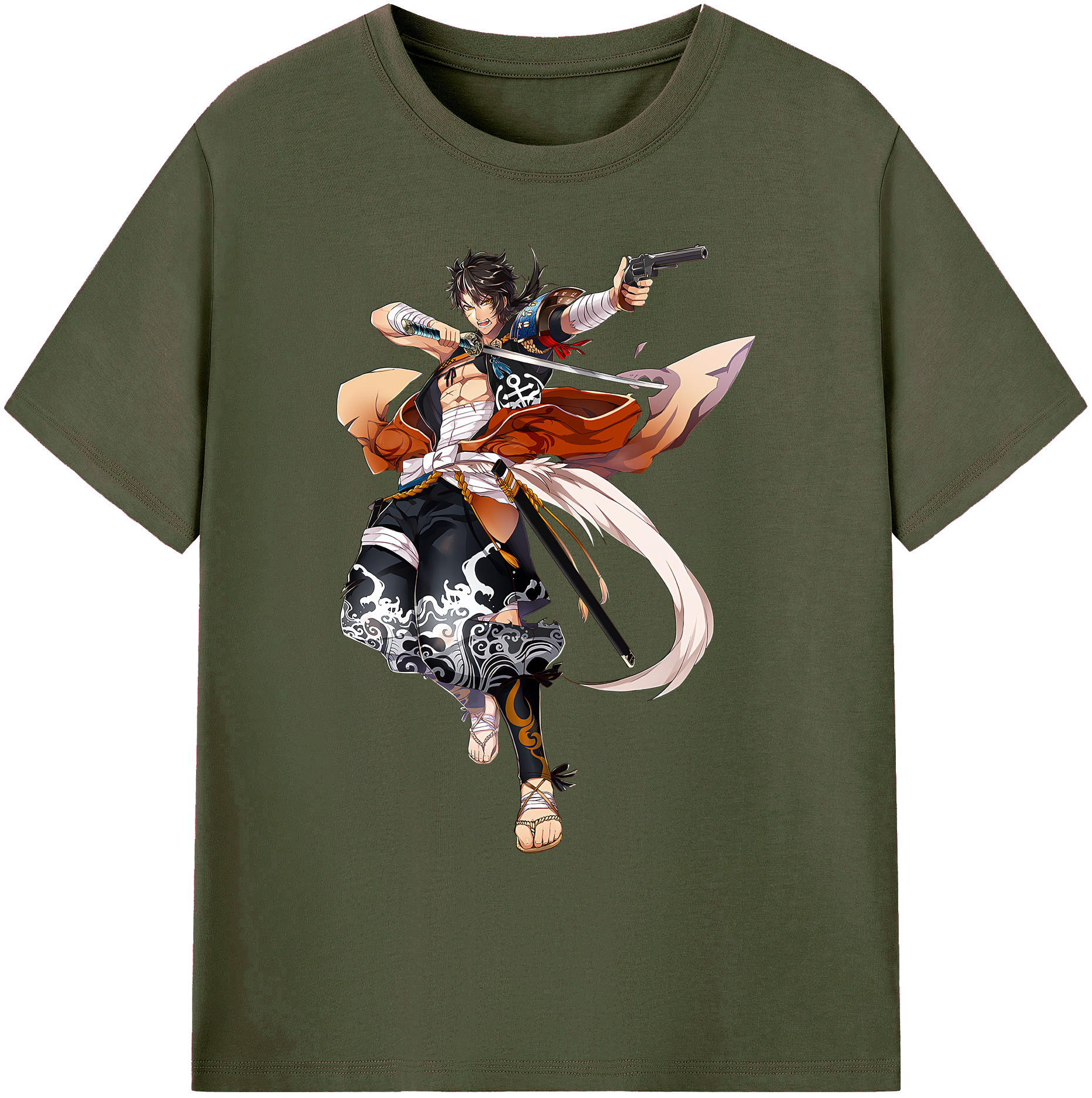 （画像用） 刀剣乱舞 Touken Ranbu 綿100％ メンズ半袖Tシャツ｜肌触りやわらか＆通気性